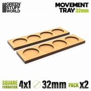 GSWD-12628 MDFムーブメントトレイ スカーミッシュ ライン 32mm 4×1 2枚入 [プラモデル用品]