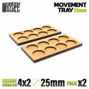GSWD-12629 MDFムーブメントトレイ スカーミッシュ ライン 25mm 4×2 2枚入 [プラモデル用品]