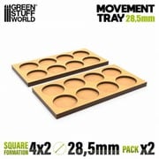 GSWD-12630 MDFムーブメントトレイ スカーミッシュ ライン 28.5mm 4×2 2枚入 [プラモデル用品]