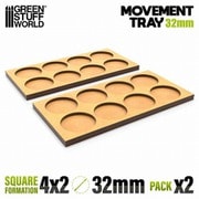 GSWD-12631 MDFムーブメントトレイ スカーミッシュ ライン 32mm 4×2 2枚入 [プラモデル用品]