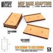GSWD-12845 MDFベースアダプター 長方形 50×100mm to 60×100mm 5枚入 [プラモデル用品]