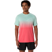 シームレス半袖Tシャツ メンズ ランニングウェア シャツ コーラルリーフ×オアシスグリーン(700) Mサイズ 2011C398