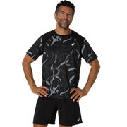 ロードランニンググラフィック半袖シャツ メンズ ランニングウェア シャツ パフォーマンスブラック(001) Mサイズ 2011D092