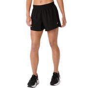 シルバー4インチショートパンツ レディース ランニングウェア ショートパンツ パフォーマンスブラック(001) Lサイズ 2012D233