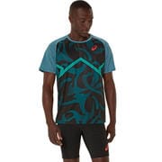 ライトニット半袖Tシャツ メンズ ランニングウェア シャツ アトランティスブルー(412) Lサイズ 2091A740