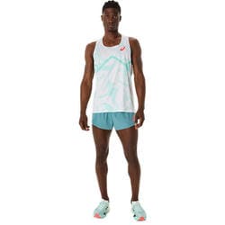 ASICS アシックス シングレット ミドルタイツ メンズ 上下 asics