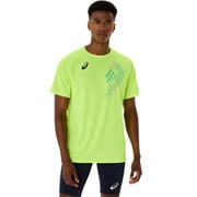 トラックグラフィック半袖Tシャツ メンズ ランニングウェア シャツ セーフティーイエロー(751) Sサイズ 2091A749