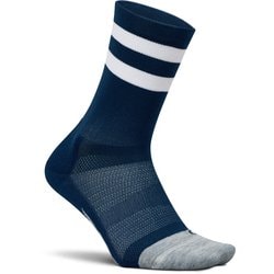 エリート ライトクッション ミニクルー ユニセックス ランニングウェア ソックス Navy High Top Stripe（440160） Mサイズ（24-26cm） 4400040160251