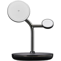 マグネットQi2規格対応ワイヤレス充電器/スタンド型/3in1/Apple Watch高速モジュール付き/MfA認証/ブラック W-MS08BK