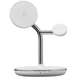 マグネットQi2規格対応ワイヤレス充電器/スタンド型/3in1/Apple Watch高速モジュール付き/MfA認証/ホワイト W-MS08WH