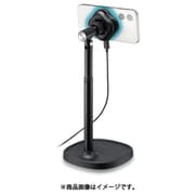 P-CLPL02ARMBK [スマホクーラー ペルチェ素子 マグネット 冷却ファン USB給電式 最高約-20℃ 冷却 メタルプレート付き スタンド付き 実況 ブラック]