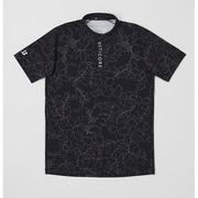 3BE04ABKM [ゴルフ メンズ 【4Dimotion Fit Split Raglan Sleeve】 半袖シャツ ブラック サイズ：M]