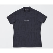 4BE03ABKM [ゴルフ レディス 【4Dimotion Fit Split Raglan Sleeve】半袖モックネックシャツ ブラック サイズ：M]
