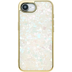 iPhone 16e用 Glass Shell Case （gold） UNI-CSIP25S-0GSGD