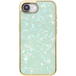 iPhone 16e用 Glass Shell Case （mint） UNI-CSIP25S-0GSMT