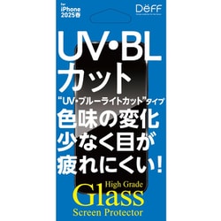 iPhone 16e用 High Grade ガラスフィルム UV＋BLカット DG-IPSE4U3F