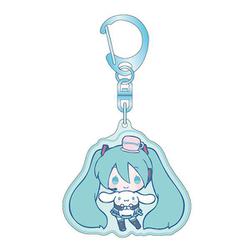 MCN-PU-NA 初音ミク×シナモロール ぷっくりったいキーホルダー なかよし