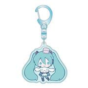 MCN-PU-NA 初音ミク×シナモロール ぷっくりったいキーホルダー なかよし