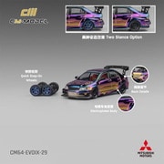 CM64-EVOIX-29 1/64 三菱 ランサーエボリューション IX Widebody クロームカラー [ダイキャストミニカー]