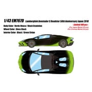 EM767D 1/43 ランボルギーニ アヴェンタドール S ロードスター 50th Anniversary Japan 2018 ヴェルデイサカ/ブラックグラデーション [レジンキャストミニカー]