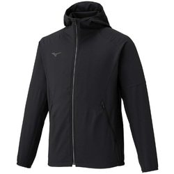 ストレッチクロスフーディ メンズ ランニングウェア ジャケット ブラック（09） XLサイズ 32MCC010