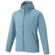 ストレッチクロスフーディ メンズ ランニングウェア ジャケット グレイッシュブルー杢(25) Mサイズ 32MCC010