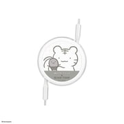 リール式 USB Type-C-USB Type-Cケーブル USB2.0 PD60W対応 100cm ホワイトタイガーとブラックタイガー WB-03A