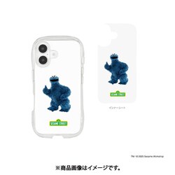 SSM-134B [iPhone 16用 クリスタルクリアケース セサミストリート クッキーモンスター]