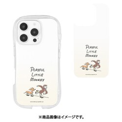 CG-39B [iPhone 16 Pro用 クリスタルクリアケース おさるのジョージ ローラースケート]