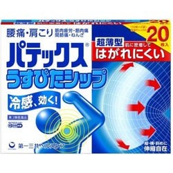 パテックスうすぴたシップ 20枚 [第3類医薬品 冷湿布 ※セルフメディケーション税制対象商品]