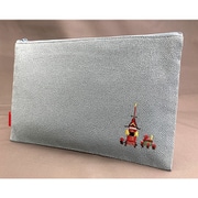 TK7824B [京都刺繍角ポーチ（大） 鉾 ブルー]