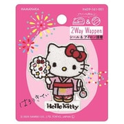 H459-161-001 2way刺しゅうワッペン サンリオ 日本のお祭り ハローキティ わたあめ