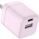 USB急速充電器 ALL CANDY USB PD（パワーデリバリー）対応 20W USB-C×1/USB-A×1 折りたたみプラグ ベビーピンク AC-AC20PD-PK
