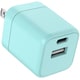 USB急速充電器 ALL CANDY USB PD（パワーデリバリー）対応 20W USB-C×1/USB-A×1 折りたたみプラグ アップルグリーン AC-AC20PD-GR