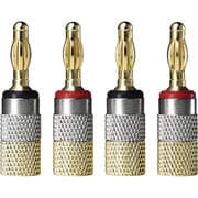バナナプラグ 4個1組 リア接続タイプ 導体集合径3.7mmまで AT6302a