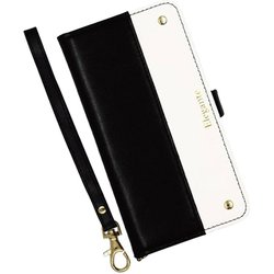 Xiaomi 14T 用 ケース 手帳型 ツートン スマホケース エレガンテ Elegante/ブラック・ホワイト EL-Xi14T-BW