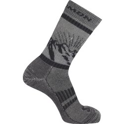 レトロ ウール クルー ユニセックス ソックス BLACK/ASPHALT Lサイズ（27-29cm） LC2623800