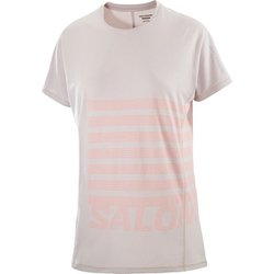 SENSE SS T GFX W レディース ランニングウェア シャツ ETHEREA/NEON FLAME Sサイズ LC2696500