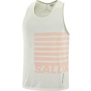 SENSE SINGLET GFX M メンズ ランニングウェア シャツ ICICLE/NEON FLAME Lサイズ LC2693000