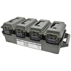 プラスチックボックス 3.6L トレー付 オリーブドラブ4個