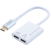 USB Type-C イヤホン用/USB PD充電 分岐アダプタ SAD-CE05PW