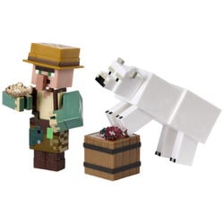 JCN49 マインクラフト ベーシックフィギュア 2体セット 村人（釣り人）とシロクマ