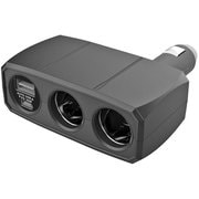 2連ダイレクトソケット 急速充電 PD対応 PD30W ソケット×2/USB-C×1/USB-A×1 12V/24V車対応 ブラック KX-246