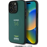ASTON MARTIN-ARAMCO F1 iPhone 16 Pro MAX用 本革ケース バックカバー Magsafe充電対応 GREEN ARHMP16XPNAAN