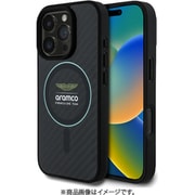 ASTON MARTIN-ARAMCO F1 iPhone 16 Pro MAX用 リアルカーボンケース バックカバー Magsafe充電対応 BLACK ARHMP16XFCIK