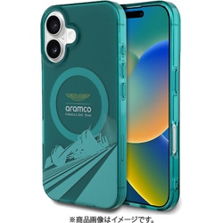 ASTON MARTIN-ARAMCO F1 iPhone 16用 TPUケース バックカバー Magsafe充電対応 GREEN ARHMP16SUF1N