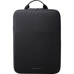 パソコンケース 14インチ ハンドル付 縦型 PCバッグ 衝撃吸収 スリム ダブルファスナー 撥水加工 ZEROSHOCK ブラック ZSB-IBTHVP14BK