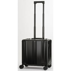 【BLADE Aluminium - Biz】 30L 旅行日数目安：1～2泊 FLAME TYPE/横型ビジネスモデル/機内持込サイズ/アルミ製ボディ・コーナーパッド/クッション付ダブルキャスター/WASHTEC/撥水ポケット（内装）/TS ID/スリムフレーム/ダイアル式TSロック/ブラック 1513-38BK