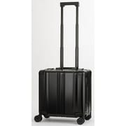 【BLADE Aluminium - Biz】 30L 旅行日数目安：1～2泊 FLAME TYPE/横型ビジネスモデル/機内持込サイズ/アルミ製ボディ・コーナーパッド/クッション付ダブルキャスター/WASHTEC/撥水ポケット（内装）/TS ID/スリムフレーム/ダイアル式TSロック/ブラック 1513-38BK