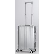【BLADE Aluminium】 31L 旅行日数目安：1～2泊 FLAME TYPE/機内持込サイズ/アルミ製ボディ・コーナーパッド/FLEX WALKER/WASHTEC/取り外せる仕切り（撥水ポケット付）/TS ID/フック付き台座/スリムフレーム/ダイアル式TSロック/シルバー 1513-48SL